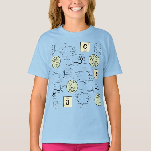 Biologie Wetenschap Studentencel Genetica Neuron N T-shirt (Voorkant)