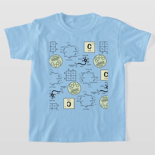 Biologie Wetenschap Studentencel Genetica Neuron N T-shirt (Laagn)