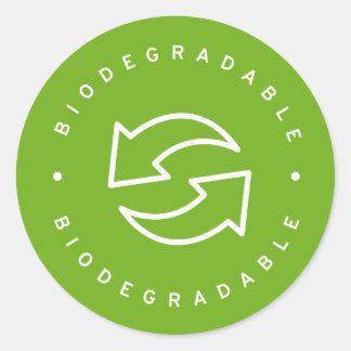 biologisch afbreekbaar ronde sticker