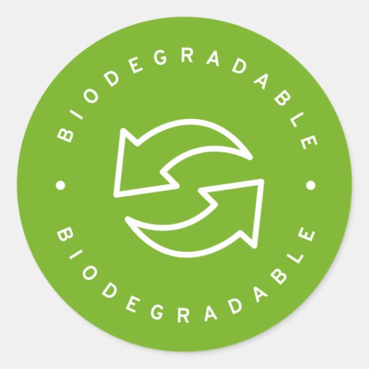 biologisch afbreekbaar ronde sticker (Voorkant)