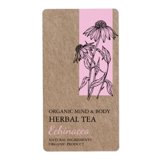 Biologisch Echinacea Kruidenthee Kraft Business La Etiket (Voorkant)