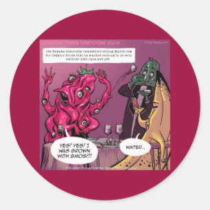 Biologisch en GMO Datum Grappig Ronde Sticker