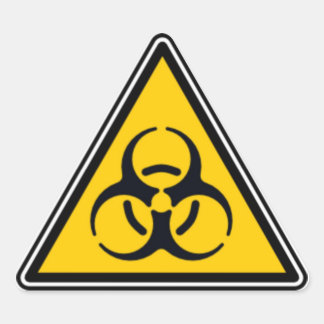 Biologisch gevaar 02 driehoek sticker