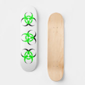 Biologisch gevaar symbool groen en zwart skateboard (Voorkant)