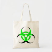 Biologisch gevaar symbool groen en zwart tote bag (Voorkant)
