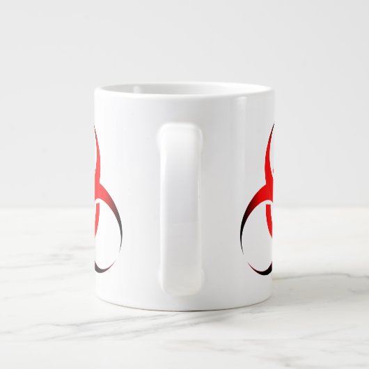 Biologisch gevaar Symbool rood en zwart Extra Grote Beker (Achterkant)