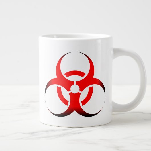 Biologisch gevaar Symbool rood en zwart Extra Grote Beker (Rechts)
