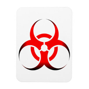 Biologisch gevaar Symbool rood en zwart Magneet