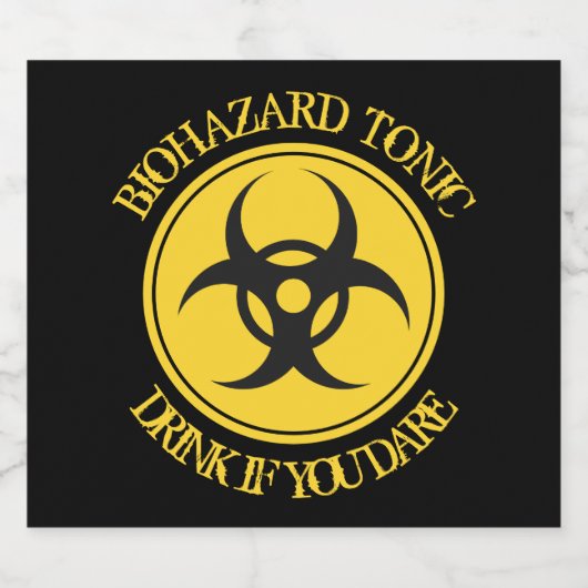 Biologisch gevaar Tonic Danger Bier Etiket (Enkel label)