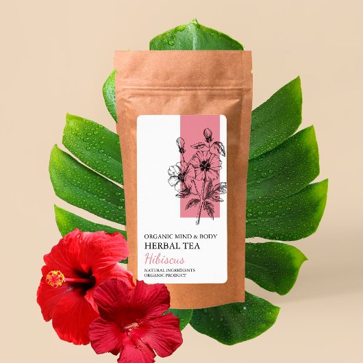 Biologisch Hibiscus Kruidenthee Business Label