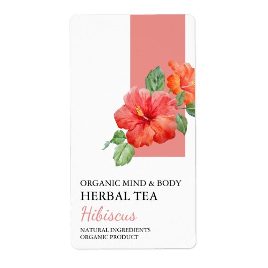 Biologisch Hibiscus Kruidenthee Business Label (Voorkant)