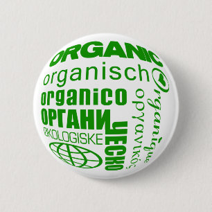 Biologisch in vele talen (Button) Ronde Button 5,7 Cm