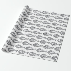 Biologisch ingenieur Grijze Vis Cadeaupapier