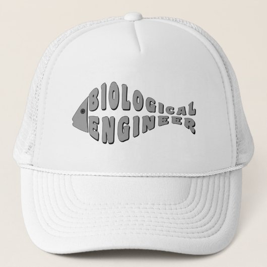 Biologisch ingenieur Grijze Vis Trucker Pet (Voorkant)
