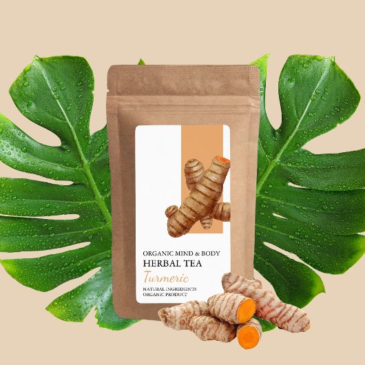 Biologisch kurkuma kruidenthee Business Label
