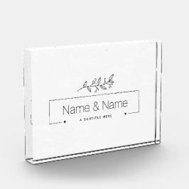 Biologisch minimalistisch natuurlijk trouwontwerp  fotoblokken