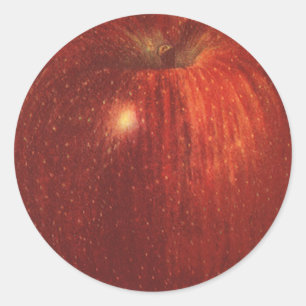 Biologisch Vintage Voedsel Fruit, Rode Delicious A Ronde Sticker