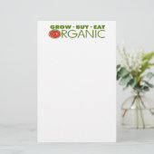 Biologisch voedsel briefpapier (Staand voorkant)