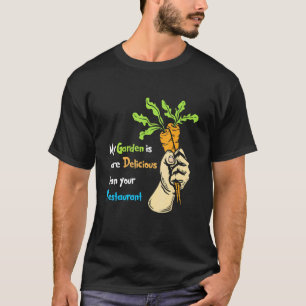 Biologisch voedsel dat thuis gekweekt is voor tuin t-shirt