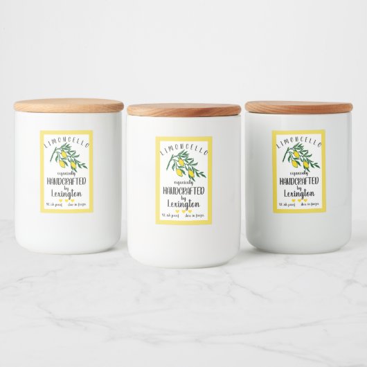 Biologisch Zelfgemaakt Limoncello Klein Flesseneti Voedselcontainer Etiket (Flessen)