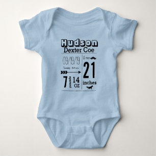 Biologische Baby Jongen Geboorterecord Lil' Man sn Romper