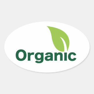 Biologische beeldstickers ovale sticker