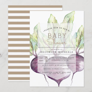 Biologische bieten   Veggie   BABY SHOWER WATERVER Kaart
