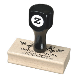 Biologische bladeren 	rubberstempel