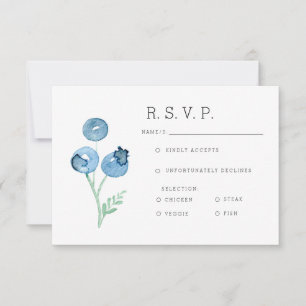 Biologische Blauwbessentrio Aquarel RSVP Kaartje