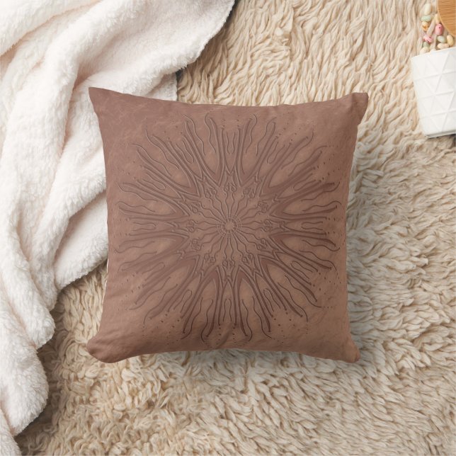Biologische BOHO Lifestyle Sunburst Mandala Kussen (Deken)
