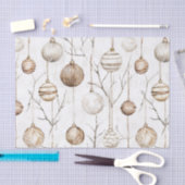 Biologische Cream Tan Kerst Ornamenten Tissuepapier (Craft)