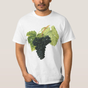 Biologische druiventros rode wijn uit grootmoeders t-shirt