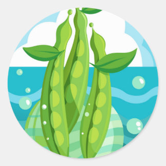 Biologische groene bonen Groenten Ronde Sticker