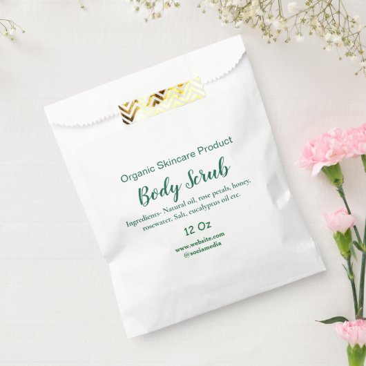 Biologische groene natuur body scrub boter naam to bedankzakje (Gezegeld)