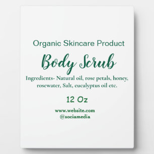 Biologische groene natuur body scrub boter naam to fotoplaat