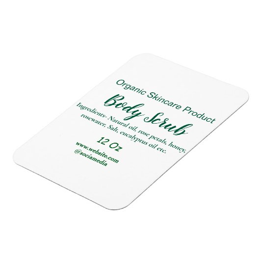 Biologische groene natuur body scrub boter naam to magneet (Linkerzijde)