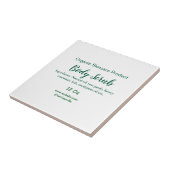 Biologische groene natuur body scrub boter naam to tegeltje (Zijkant)