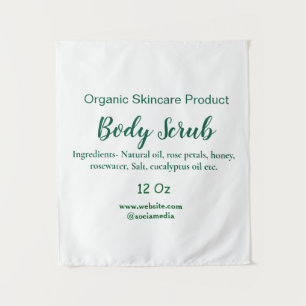 Biologische groene natuur body scrub boter naam to wandkleed