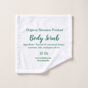 Biologische groene natuur body scrub boter naam to washandje