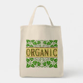 Biologische Groene Slogan Canvas tas (Achterkant)
