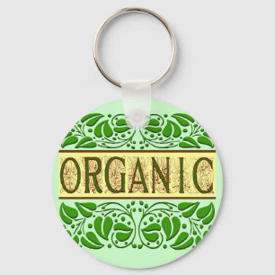 Biologische Groene Slogan Sleutelhanger