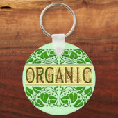 Biologische Groene Slogan Sleutelhanger (Voorkant)