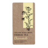 Biologische Kamille Kruiden Thee Kraft Business La Etiket (Voorkant)