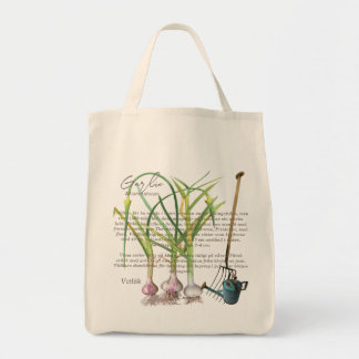 Biologische knoflook uit onze tuin. tote bag