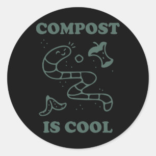 Biologische landbouw Composteren - Compost is een Ronde Sticker