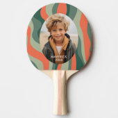 Biologische lijn Abstracte kunst - 1 foto Jade Tan Tafeltennisbatje (Voorkant)