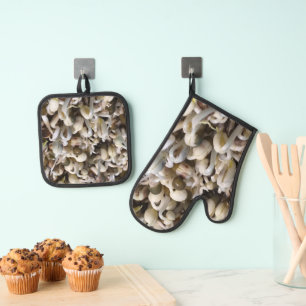 Biologische Mung Sprouts – een voedingsstof verpak Ovenwant & Pannenlap Set