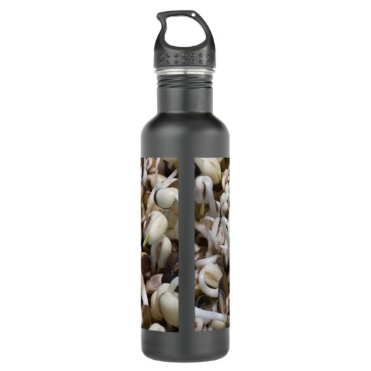 Biologische Mung Sprouts – een voedingsstof verpak Waterfles (Achterkant)