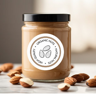 "Biologische & Natuurlijke Noten Sticker   Aangepa