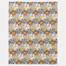Biologische platte bloem fleece deken